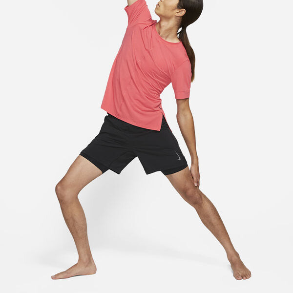 Шорты men's yoga 2-in-1 athleisure casual sports woven training shorts black Nike, черный — фото 4