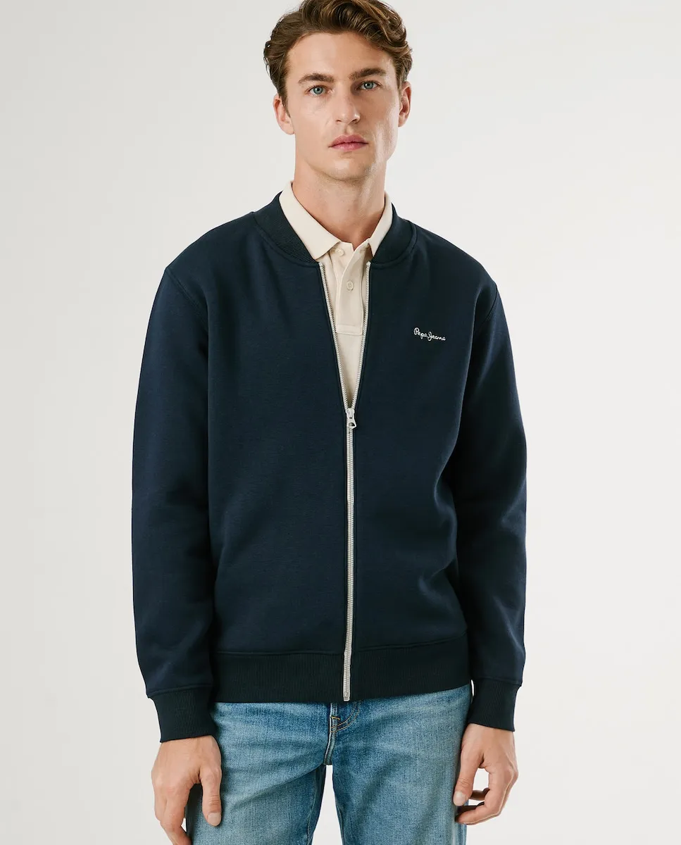 

Мужская спортивная куртка-бомбер с принтом логотипа Pepe Jeans, синий