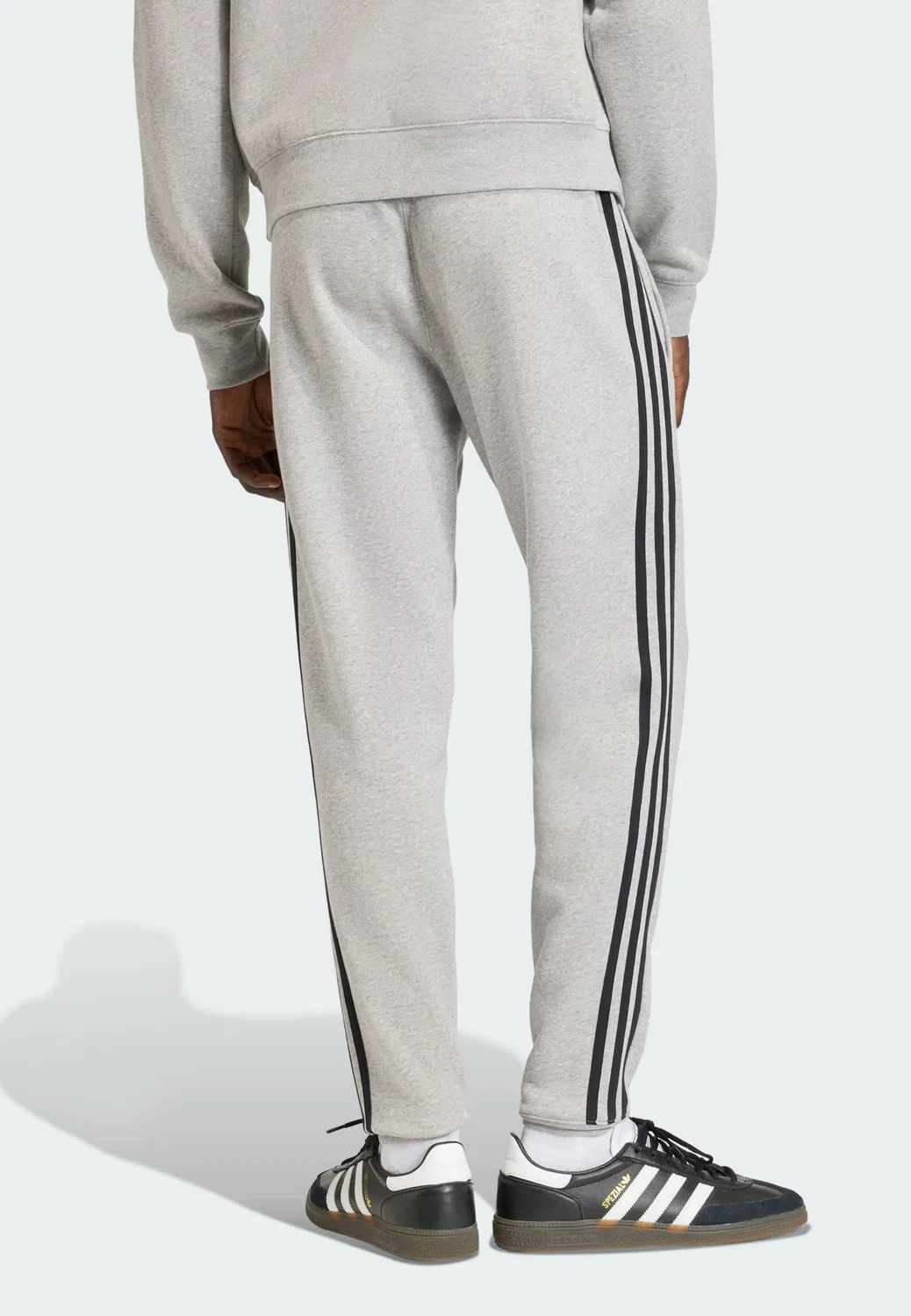 Зауженные брюки Adidas Originals 3 полоски светло-серого цвета — фото 3
