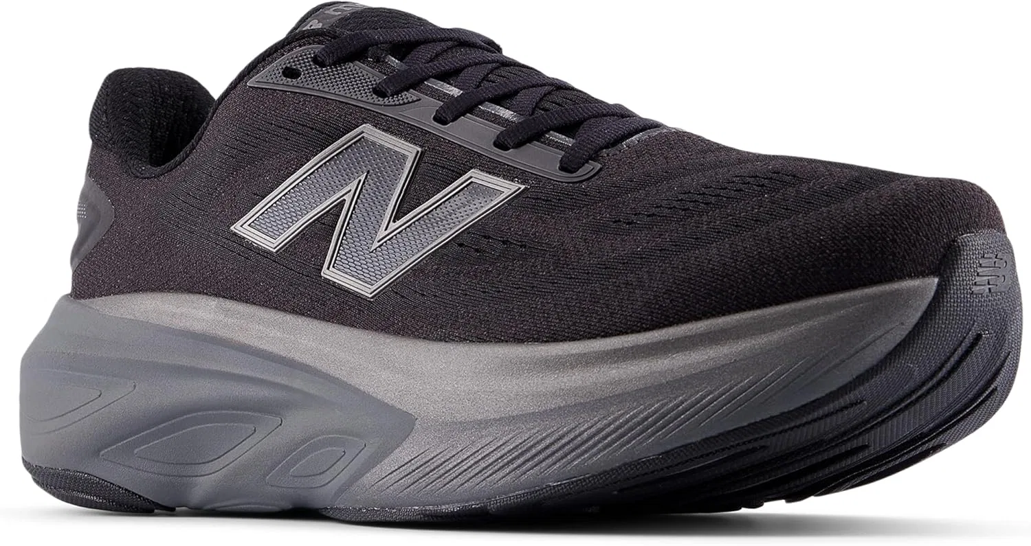 Мужские беговые кроссовки New Balance Fresh Foam X More V6, Black Castlerock Black Metallic — фото 3