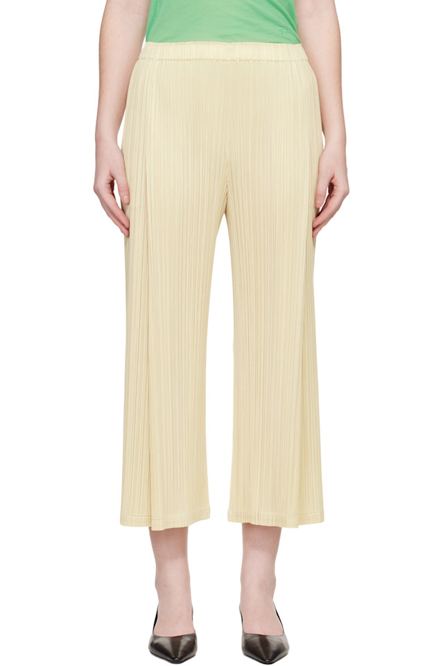 

Pleats Please Issey Miyake Желтые ежемесячные цвета декабрьские брюки