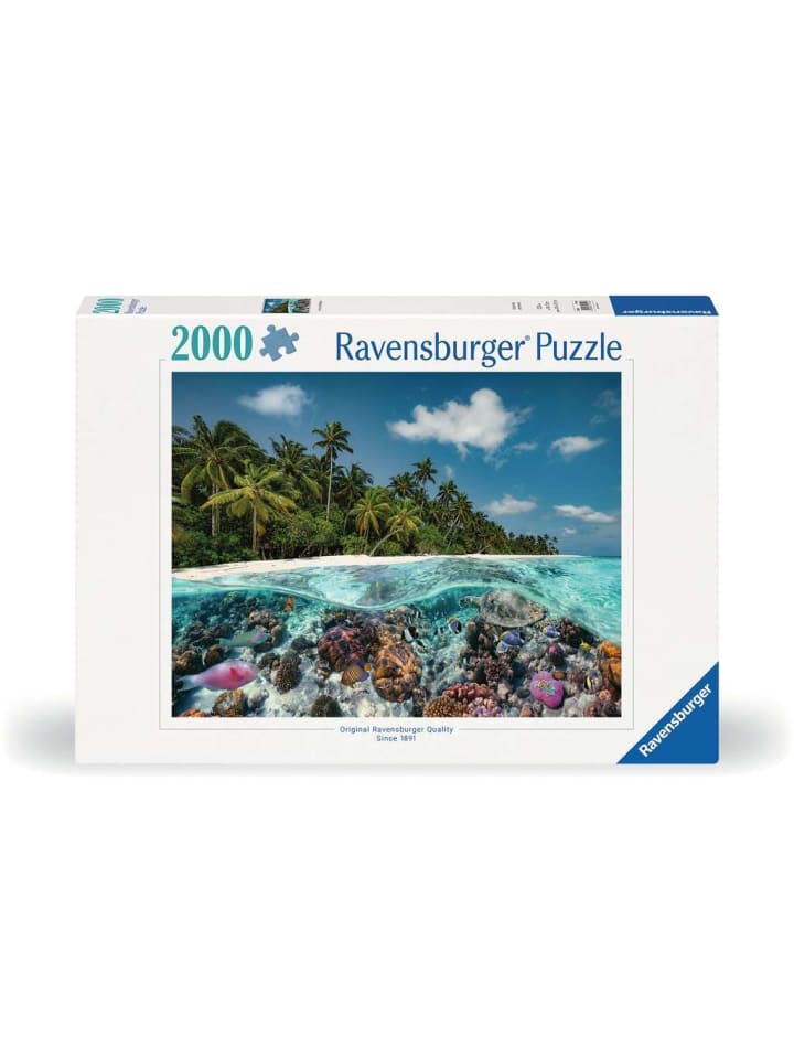 

Пазл Ravensburger, 2000 деталей. Погружение на Мальдивах в цвете