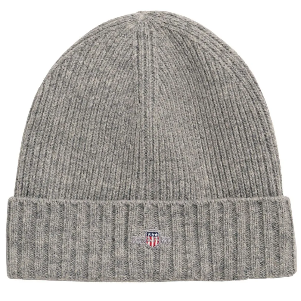 

Шерстяная шапка Gant Shield, серый