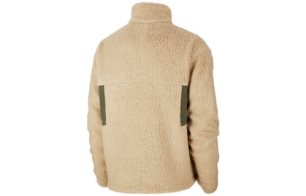 Куртка acg sports stay warm contrasting colors pocket stand collar fleece jacket yellowbrown Nike, коричневый — фото 2