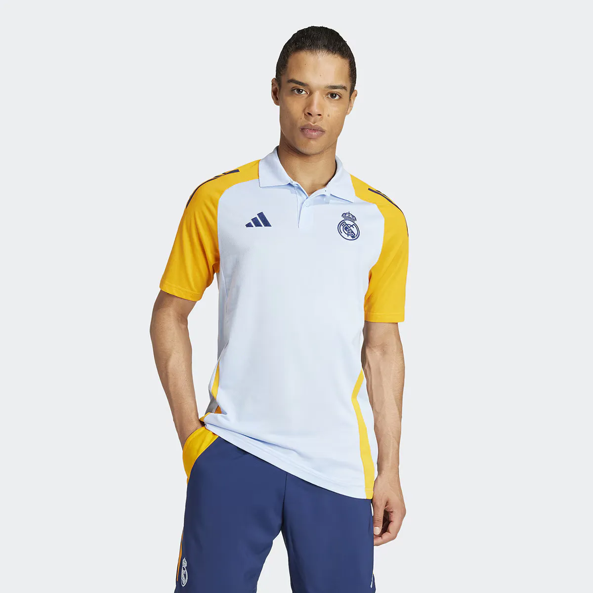 

Мужская рубашка поло Real Madrid CF Adidas Polo, синий/оранжевый