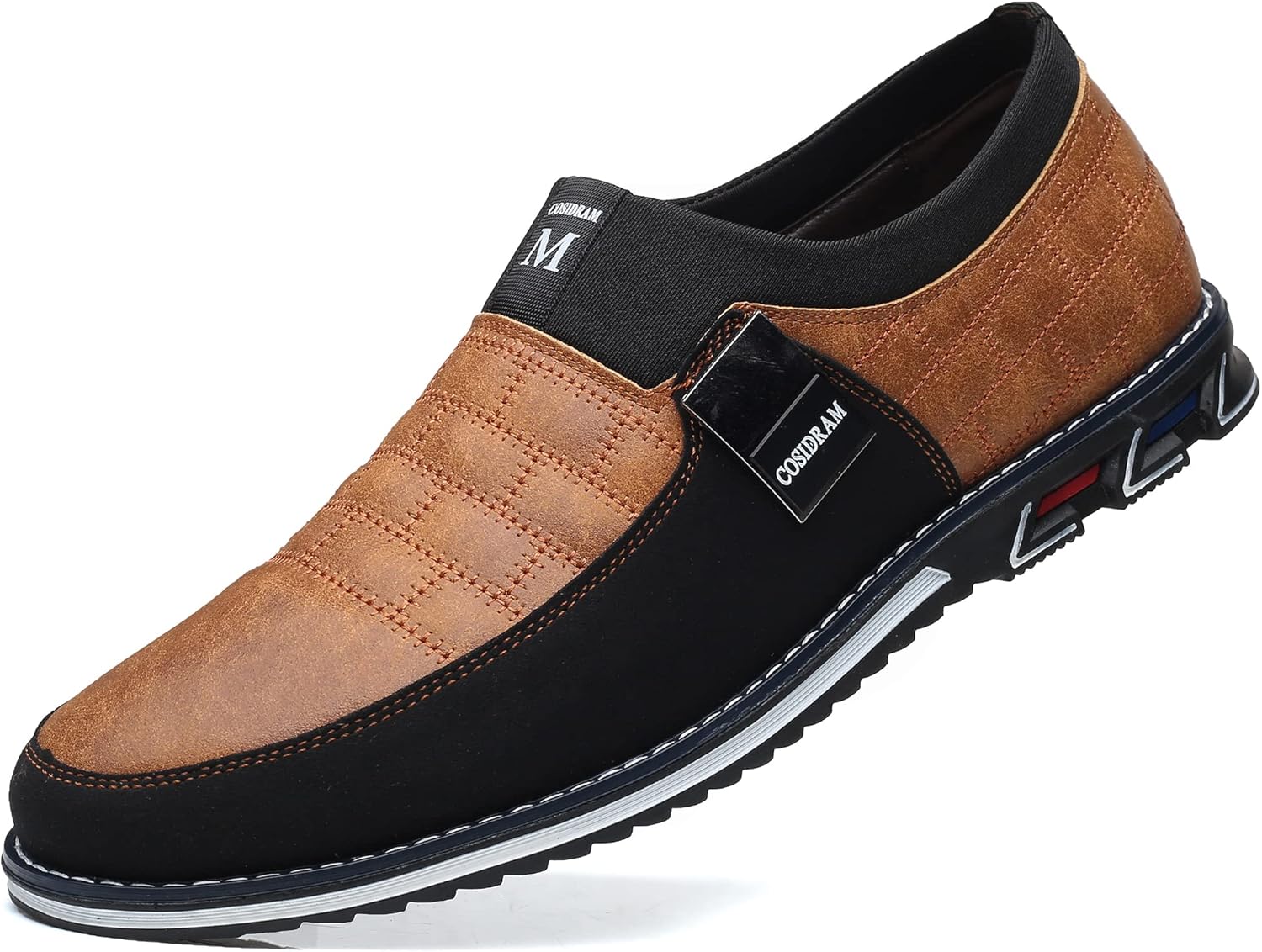 

Мужские повседневные кроссовки COSIDRAM, лоферы с комфортной подошвой для ходьбы, для бизнеса, работы и офиса, коричневый