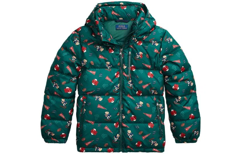 Пуховик зеленый Polo Ralph Lauren Kids'