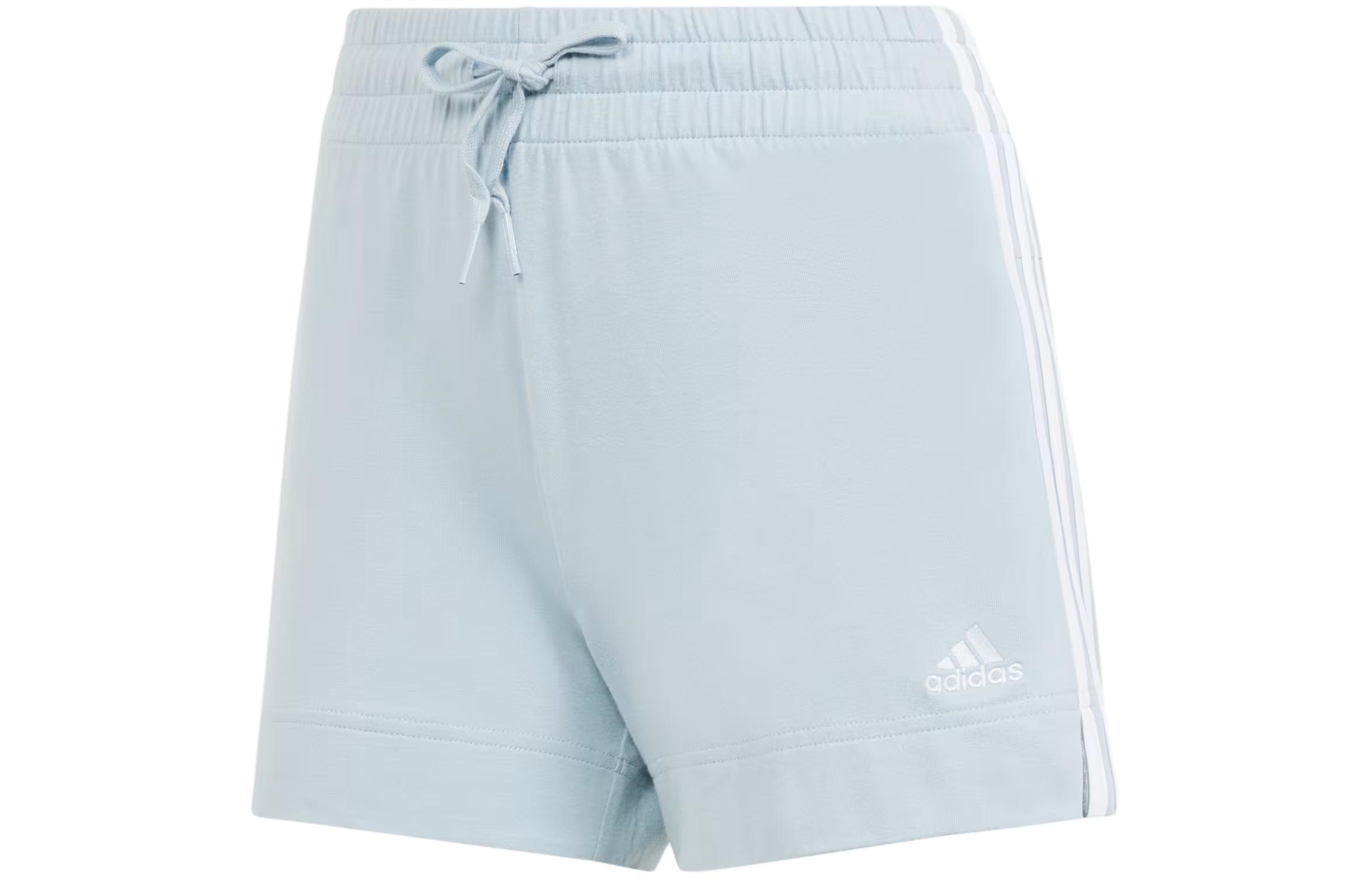 Adidas Эссеншиалс слим 3 полоски шорты повседневные шорты женские blue — фото 3