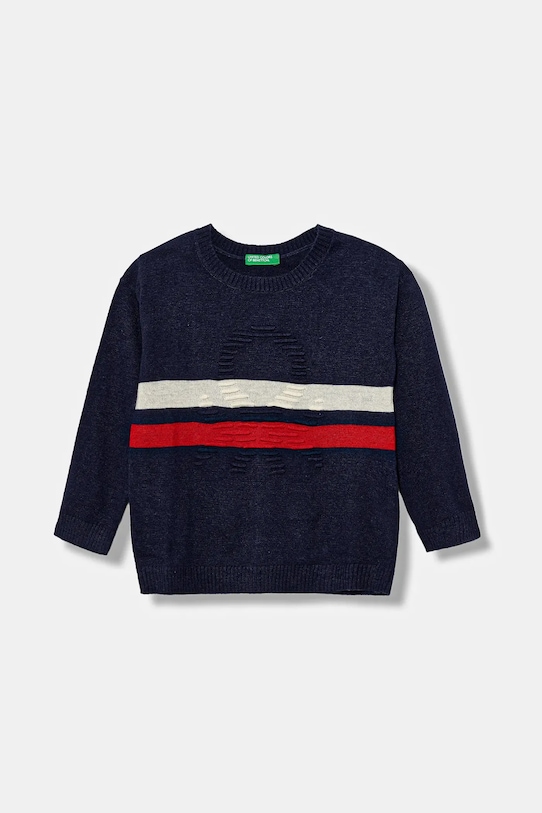 

Детский свитер из смесовой шерсти United Colors Of Benetton, темно-синий