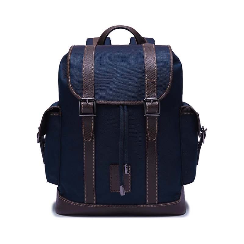 

LONGCHAMP Мужской рюкзак Boxford Canvas с кожаным чехлом, синий и коричневый