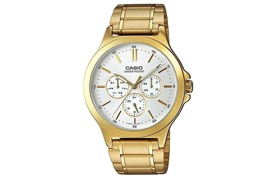 

Мужские часы Standard Series 47 мм белые MTP-V300G-7A CASIO