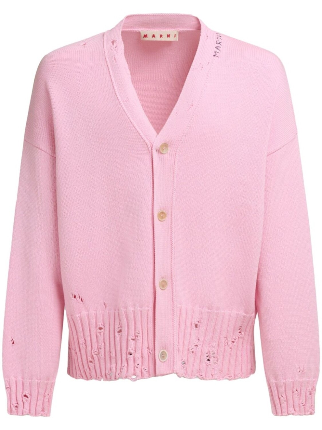 

Кардиган с эффектом потертости Marni, розовый