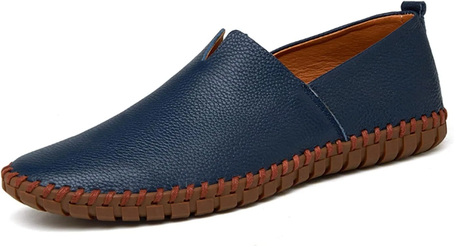 Мокасины кожаные Slip-On, синий Zentavi