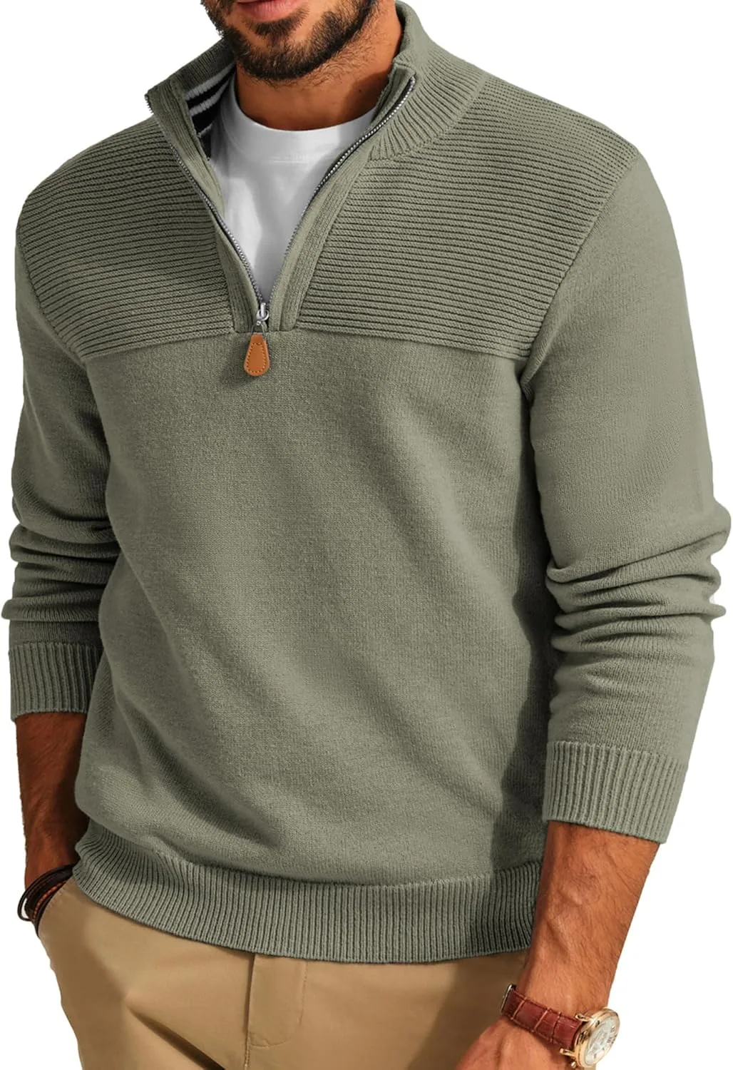 

PJ PAUL JONES мужской свитер с четвертью молнии Slim Fit