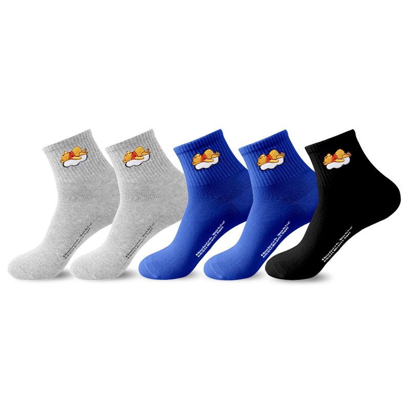 

Набор носков Winnie The Pooh Series Mid Calf, 5 пар, мужские, в подарочной упаковке Disney, черный