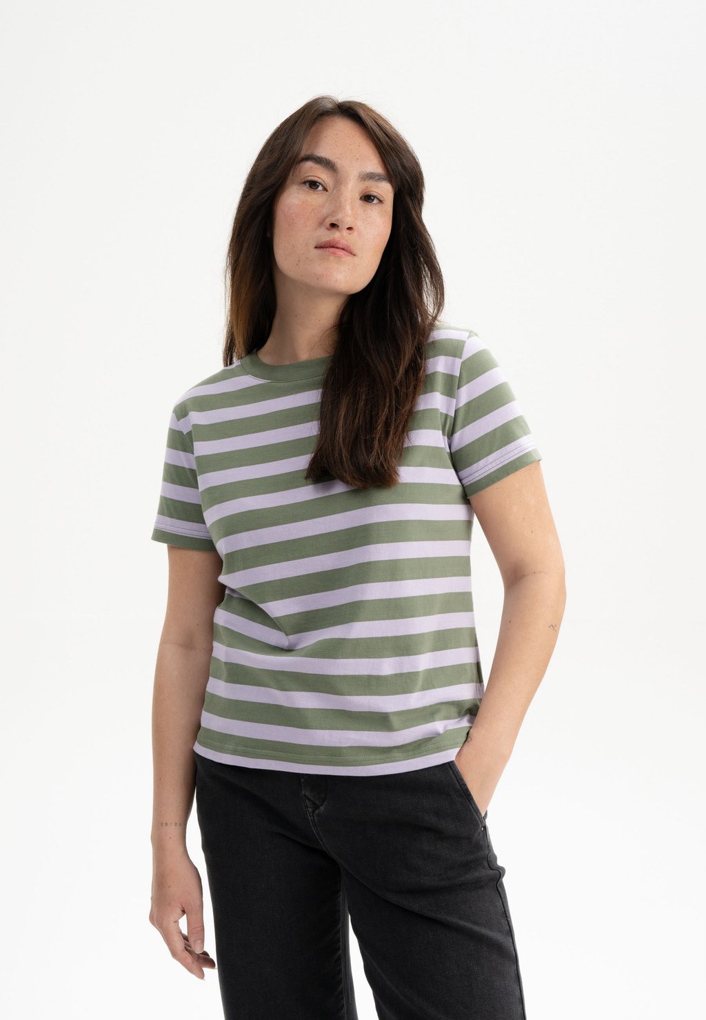 

Футболка с принтом KHIRA STRIPES MELA, зеленый