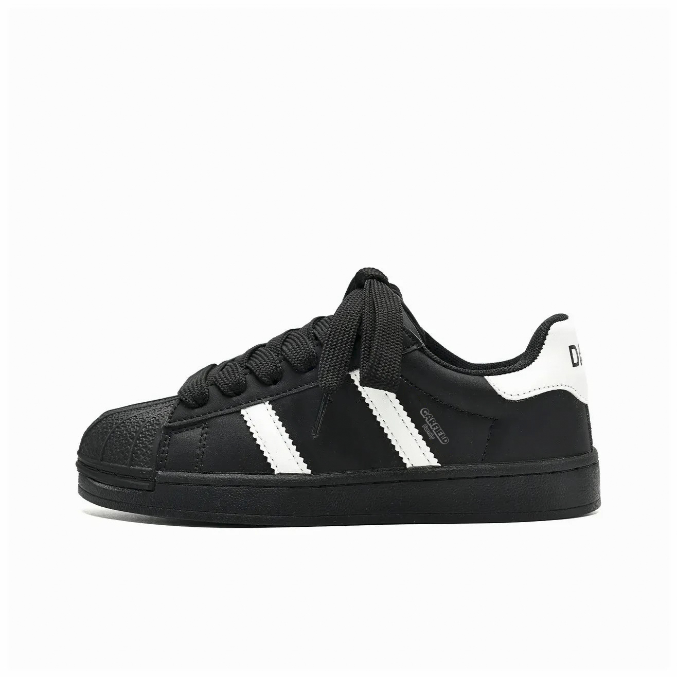 

JIAFEIMAOJIAZU Износостойкие сбалансированные лоу-топ скейтборд кроссовки унисекс черные, цвет Black