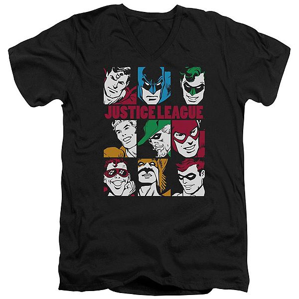 

Футболка V-neck взрослая Dc comics nine blocks of justice Licensed Character