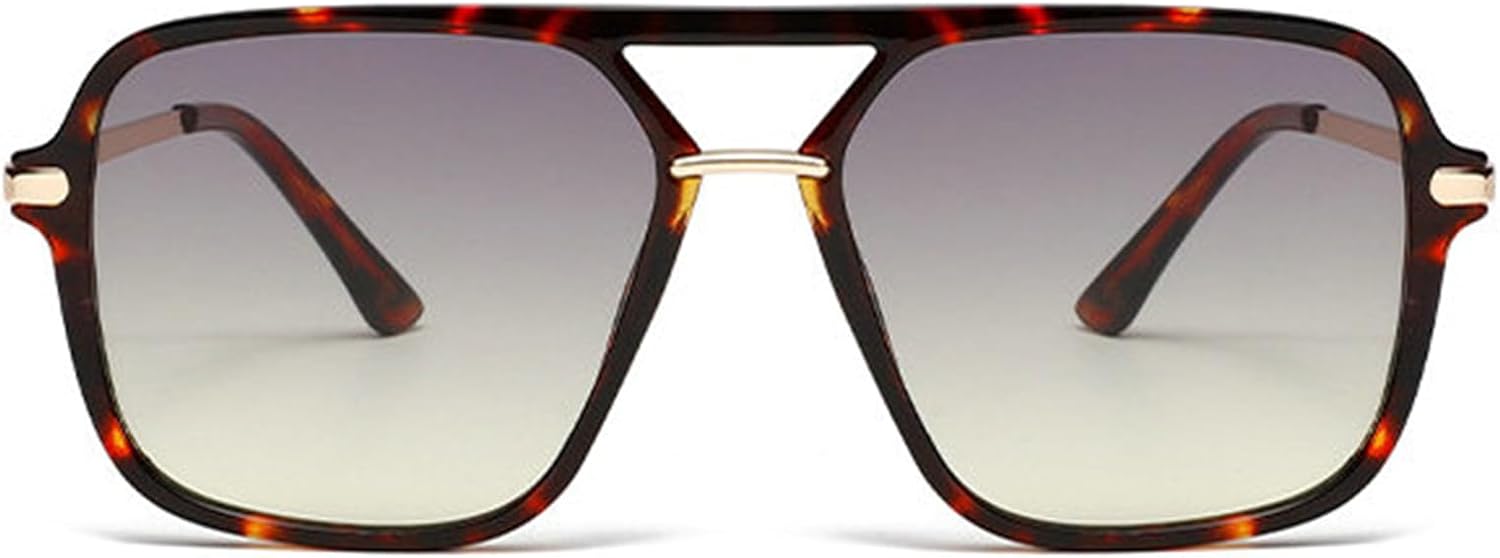 

Мужские солнцезащитные очки-пилот большого размера от Helena Fashion, винтажные квадратные солнцезащитные очки с градиентным синим цветом для женщин, очки для вождения, C5