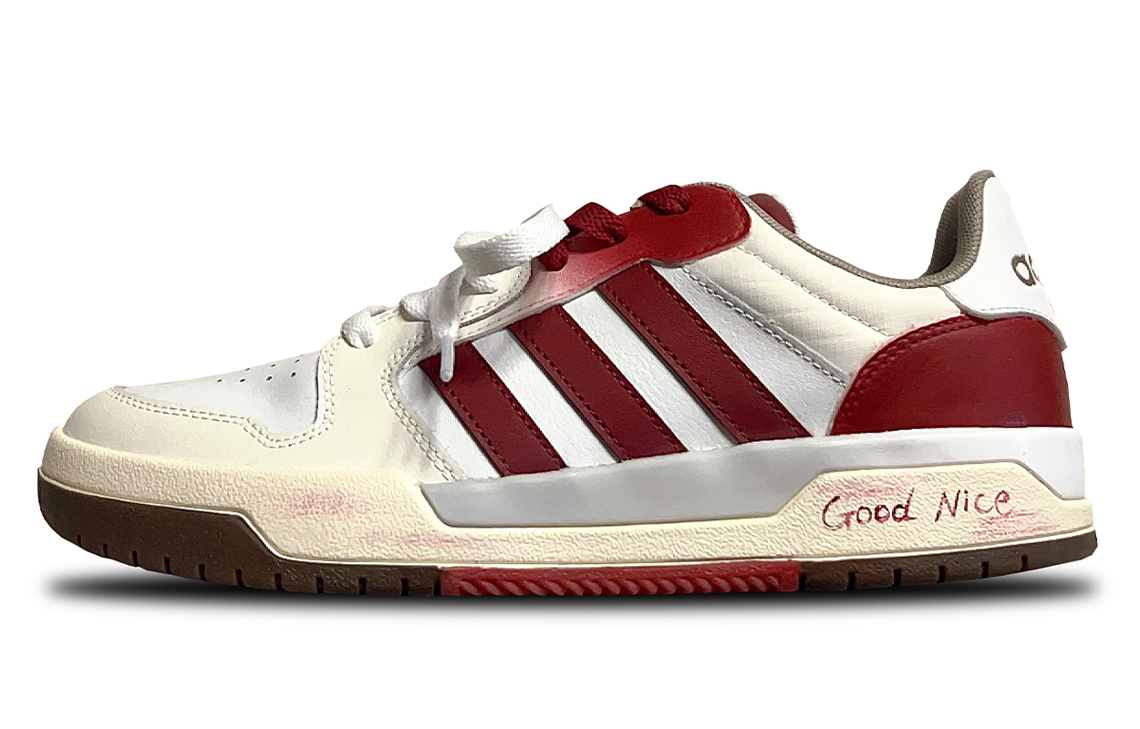 

Entrap устойчивые к истиранию низкие кроссовки для скейтбординга unisex Adidas Neo, бежевый красный