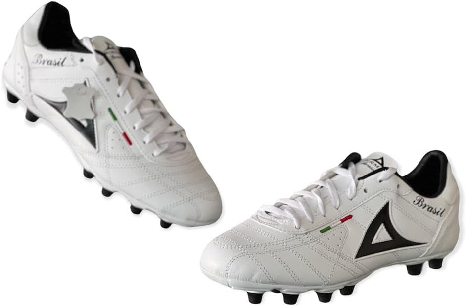 

Pirma Brasil Футбольные бутсы для мужчин 0501, цвет белый/черный, для твердого грунта