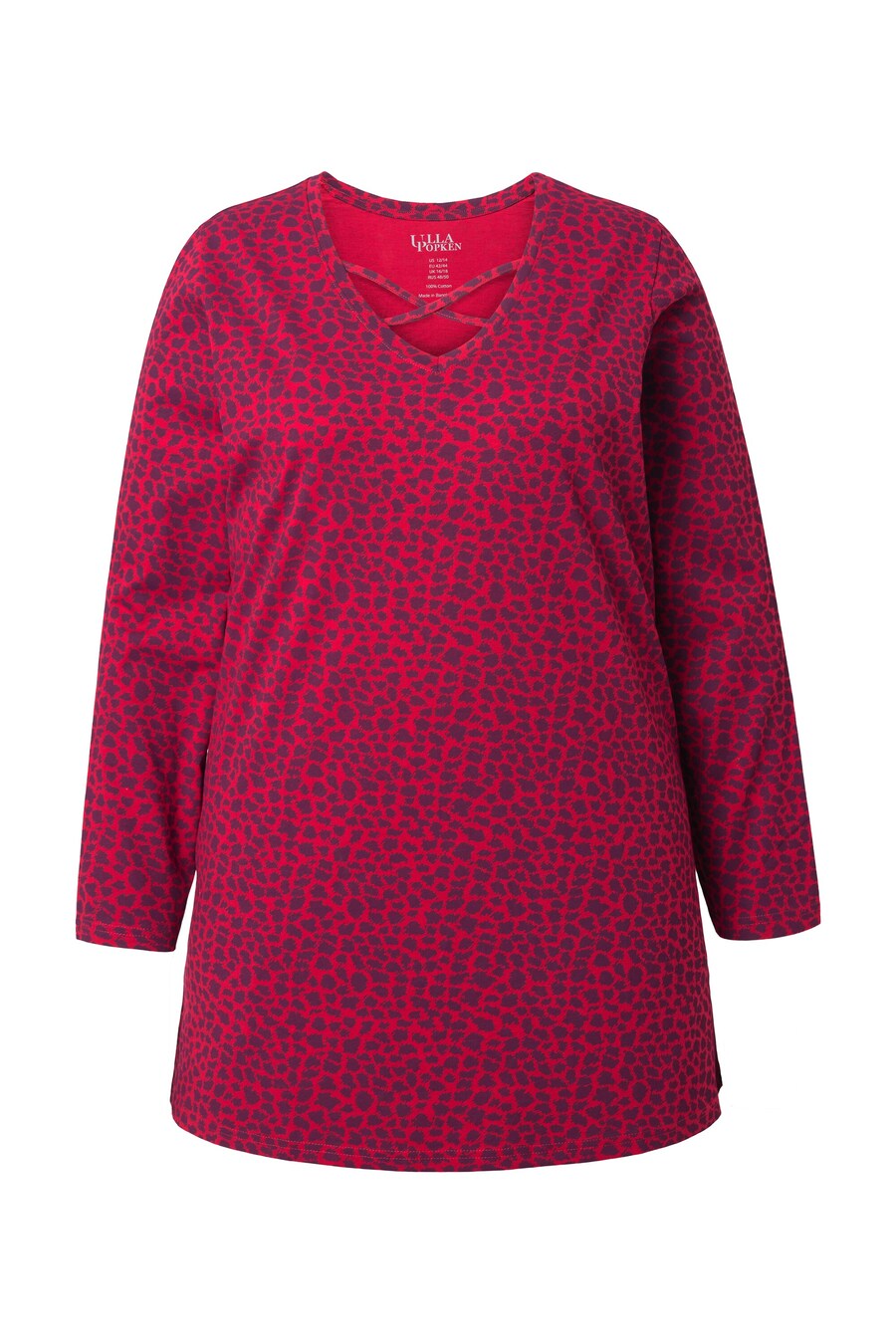 

Рубашка Ulla Popken, рубиново-красный/темно-красный