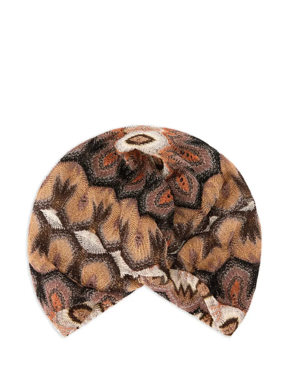 Тюрбан с узором Missoni, коричневый