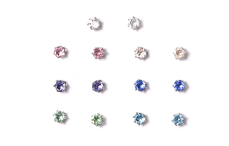 

Lady Go Серьги-гвоздики из серебра 925 пробы с искусственным кристаллом Unisex Faux Crystal