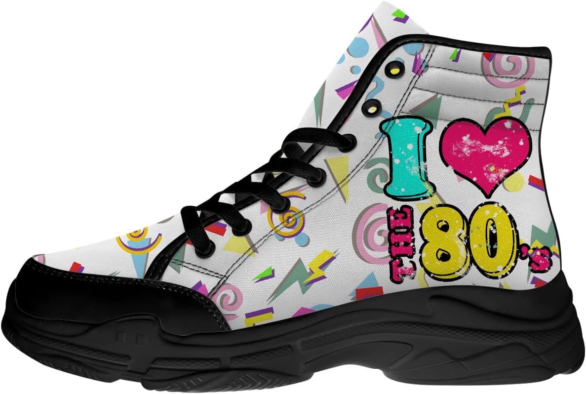 

Женские кроссовки Quorax 80-х на высокой подошве с шнуровкой, тканевые, подарок для нее и для него, синий/желтый/розовый