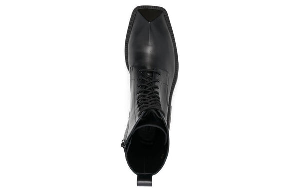 Кроссовки rhino 25mm lace up boots 'black smooth calfskin' Balenciaga, черный — фото 4