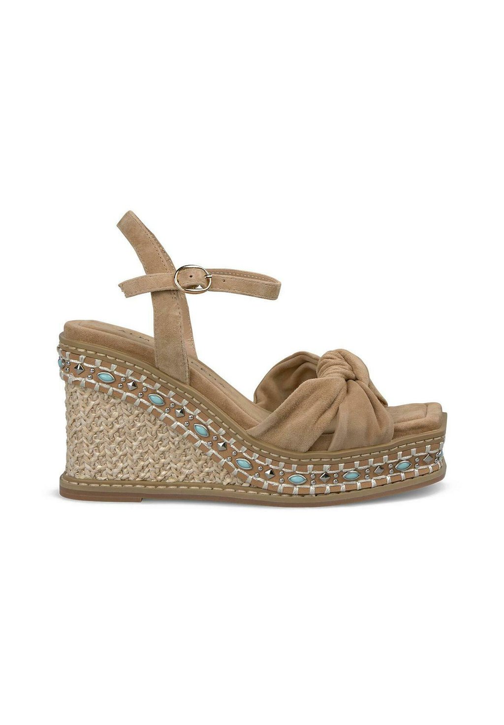 Босоножки на танкетке CIERRE CON HEBILLA - High heeled sandals Alma en Pena, коричневый — фото 2
