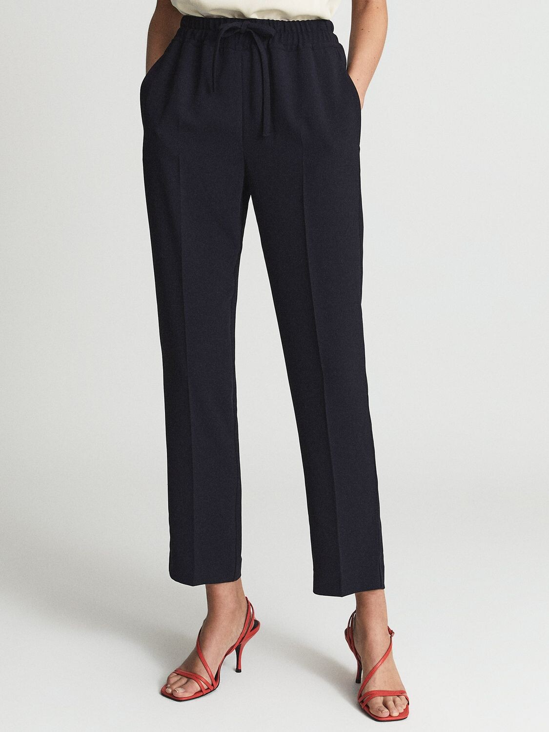 

Укороченные брюки Reiss Hailey, темно-синие, Синий, Укороченные брюки Reiss Hailey, темно-синие