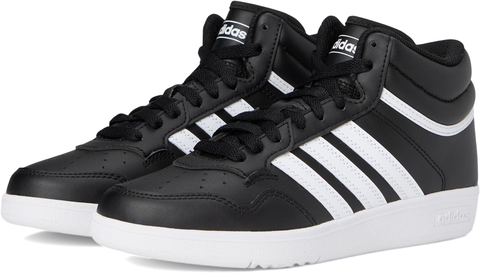

Кроссовки Adidas Kids Hoops 4.0 Mid Top Basketball Shoes, Black/White/Black