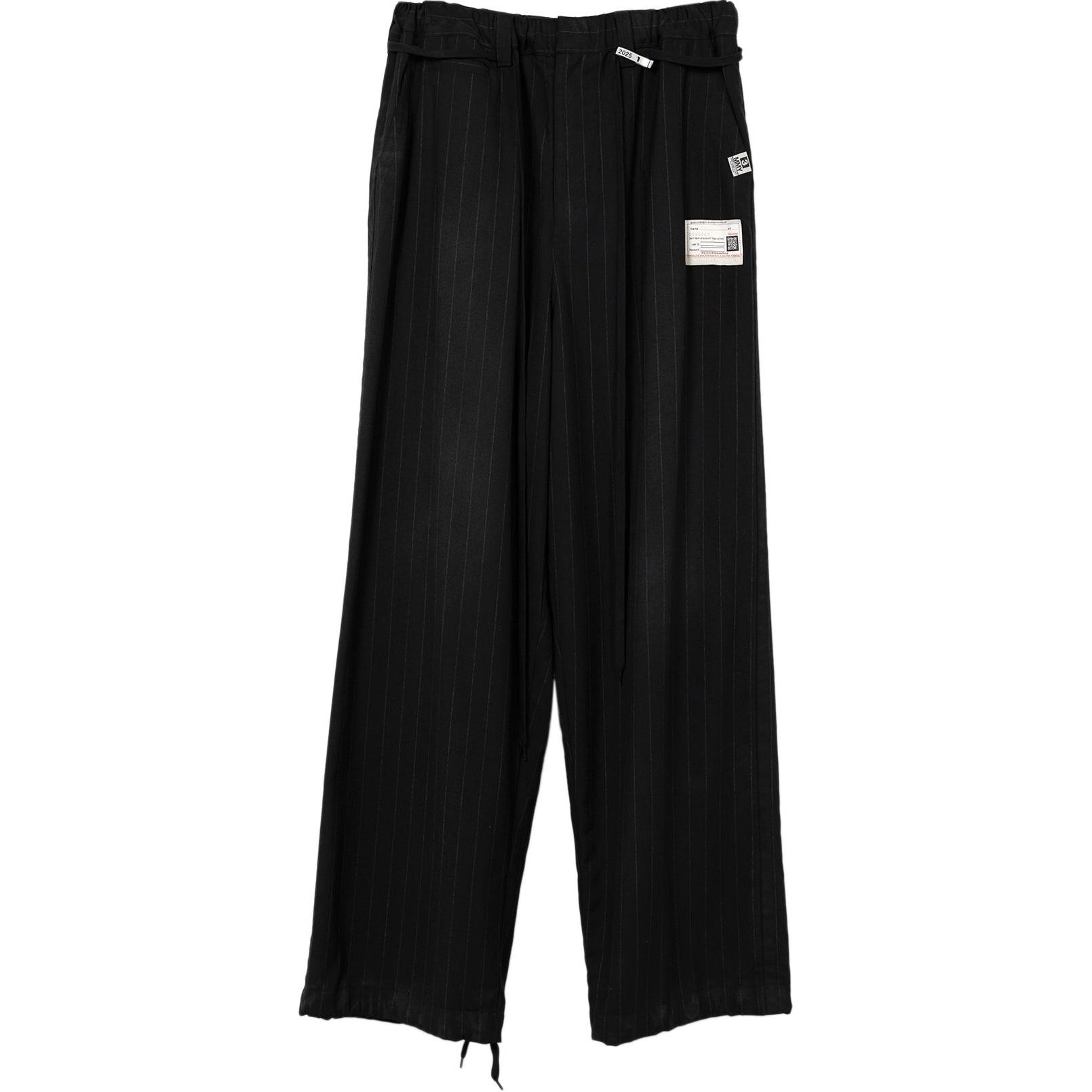 

Брюки с отстрочкой и шнурком Maison Mihara Yasuhiro, черный