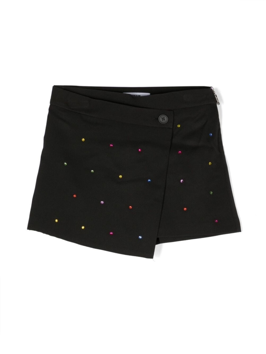 

MSGM Kids короткая юбка асимметричного кроя, черный