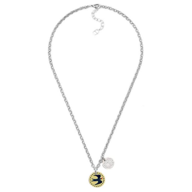 

DIOR Серебряное латунное ожерелье Unisex Silver