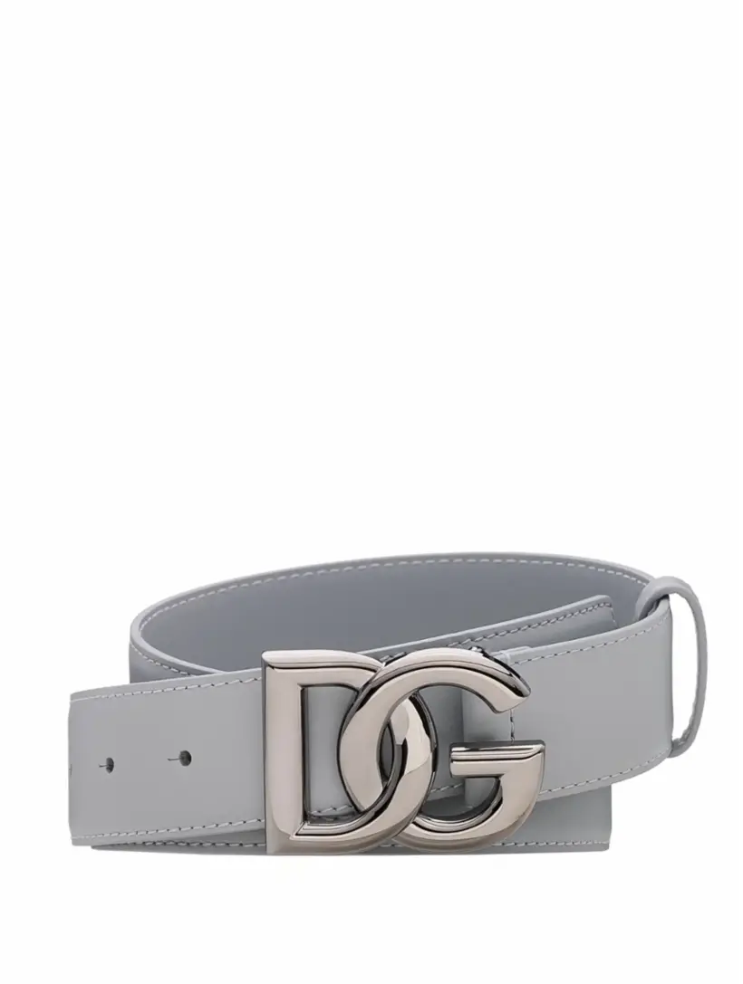

Кожаный ремень DG logo Dolce&Gabbana, серый