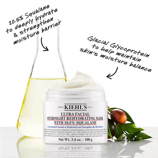 Маска для лица Kiehl's — Ультраувлажняющая ночная с , % скваланом Since — фото 2