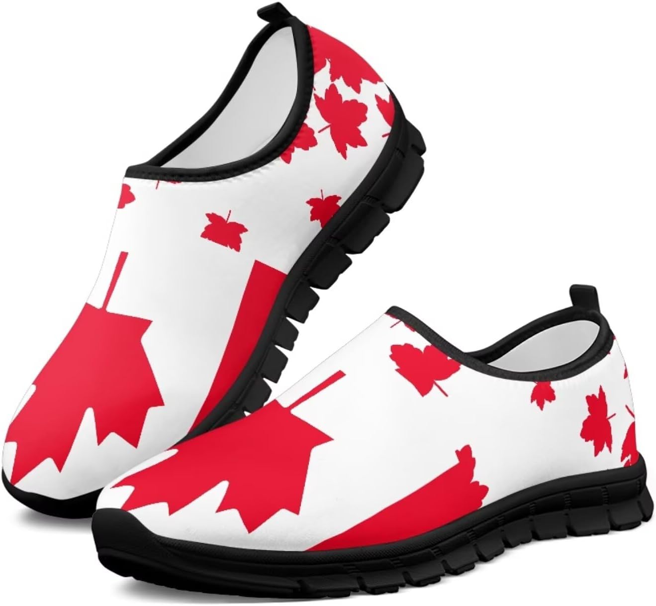 

Мужские слипоны Howilath с принтом флага, повседневные кроссовки для прогулок, обувь без шнурков с подошвой из ЭВА, Canadian Maple Leave