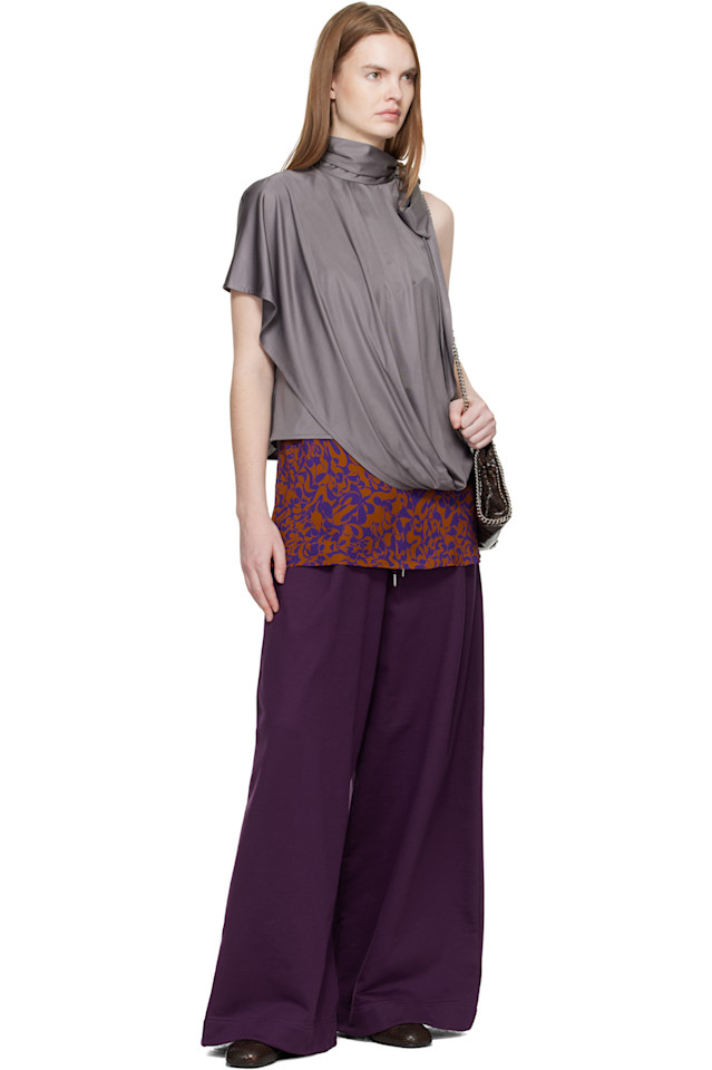 Dries Van Noten Фиолетовые свободные спортивные штаны — фото 4