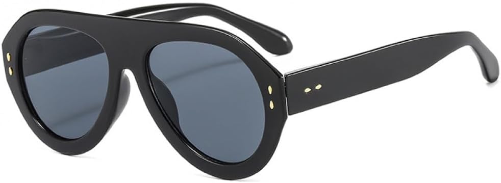 

Популярные модные солнцезащитные очки для женщин, защита от УФ-излучения UV400, ретро-стиль, заклепки, градиентный дизайн, трендовые круглые солнцезащитные очки для мужчин generic, Black Grey