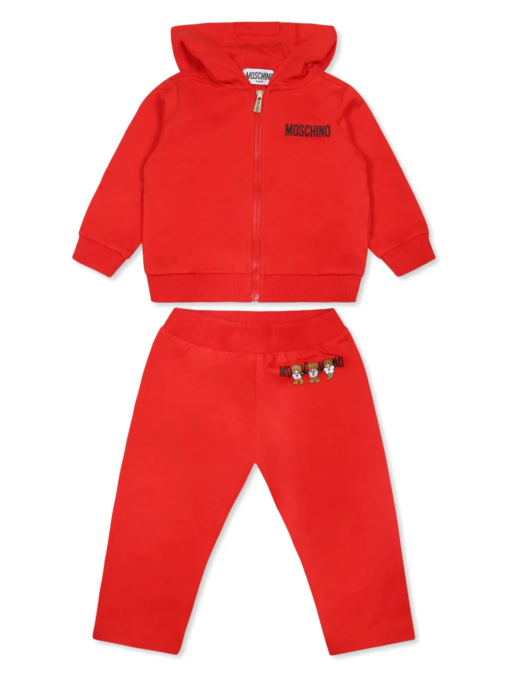

Спортивный костюм с логотипом Moschino Kids, красный