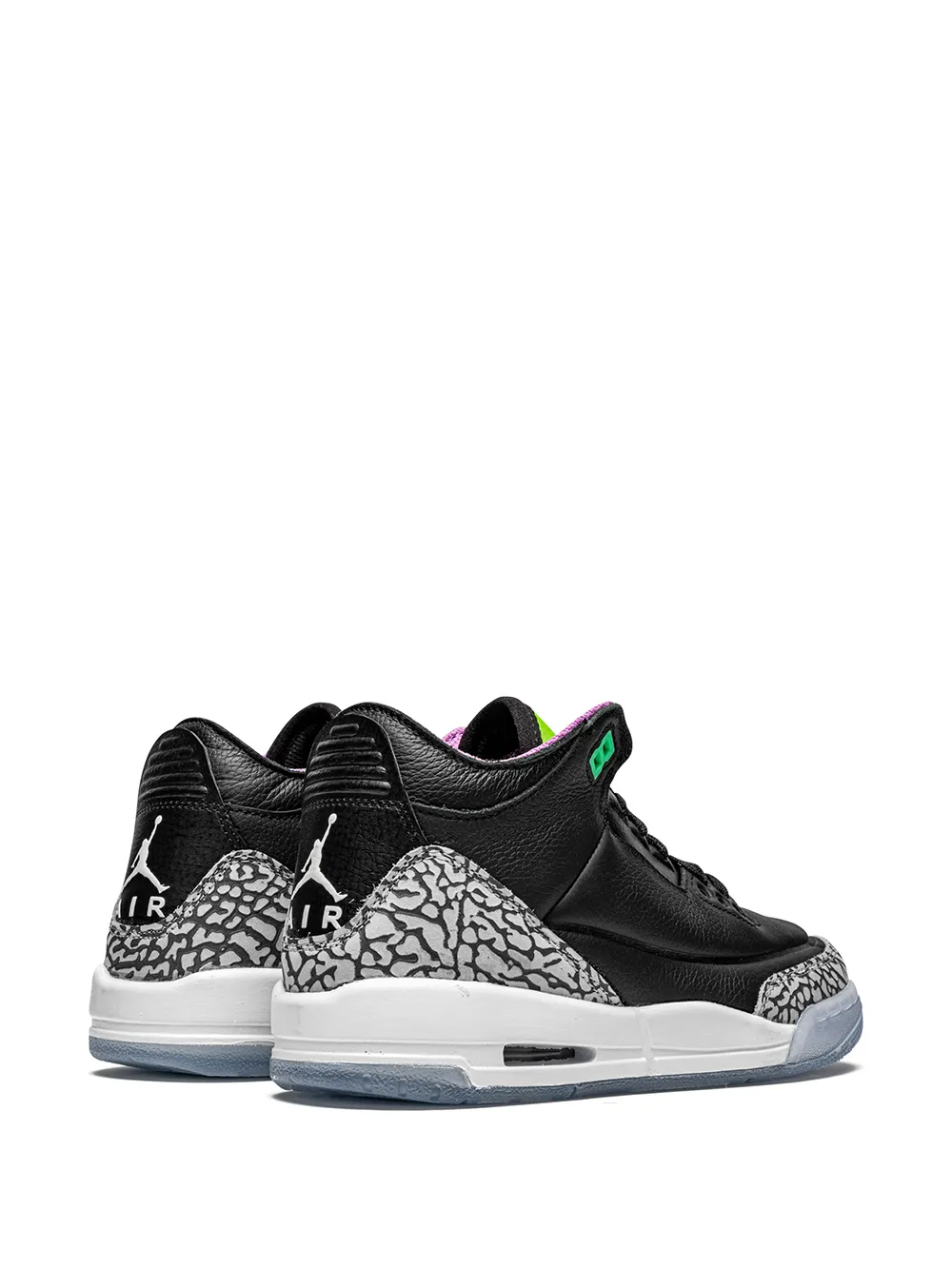 Кроссовки Jordan 3 Retro Electric Green Jordan Kids, черный — фото 3