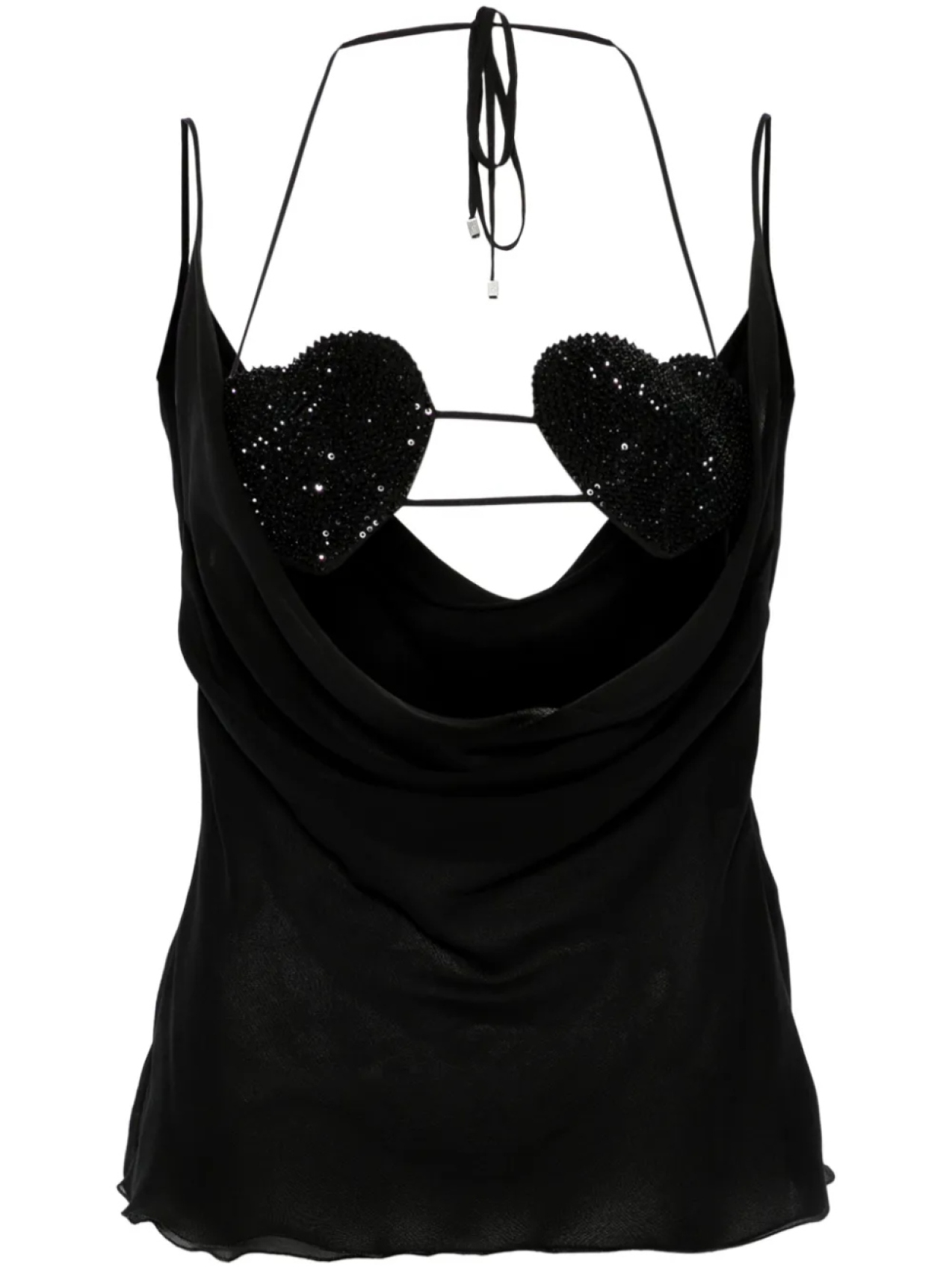 

Blumarine топ со стразами, черный