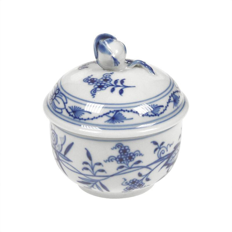 

Сахарница Луковый узор кобальтовый - белый край d: 7,5 см Meissen, белый синий