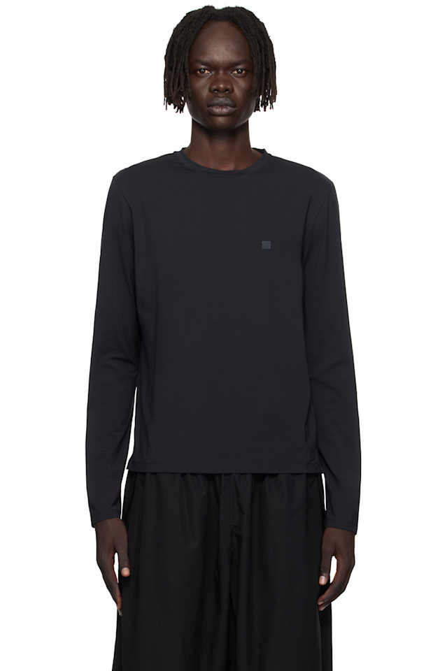 

Футболка с длинным рукавом, стандартного кроя Acne Studios, черный