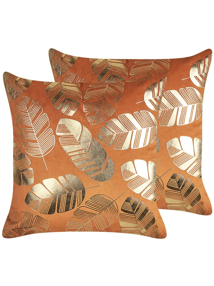

Декоративная подушка Beliani 2er Set Deko SUNFLOWER, цвет orange/gold
