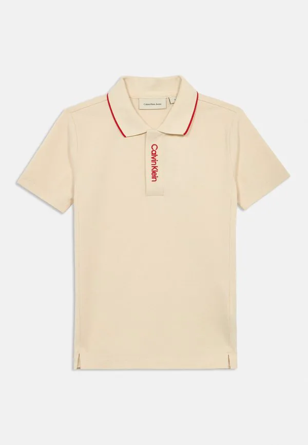Поло с логотипом Calvin Klein Jeans, Whitecap Gray