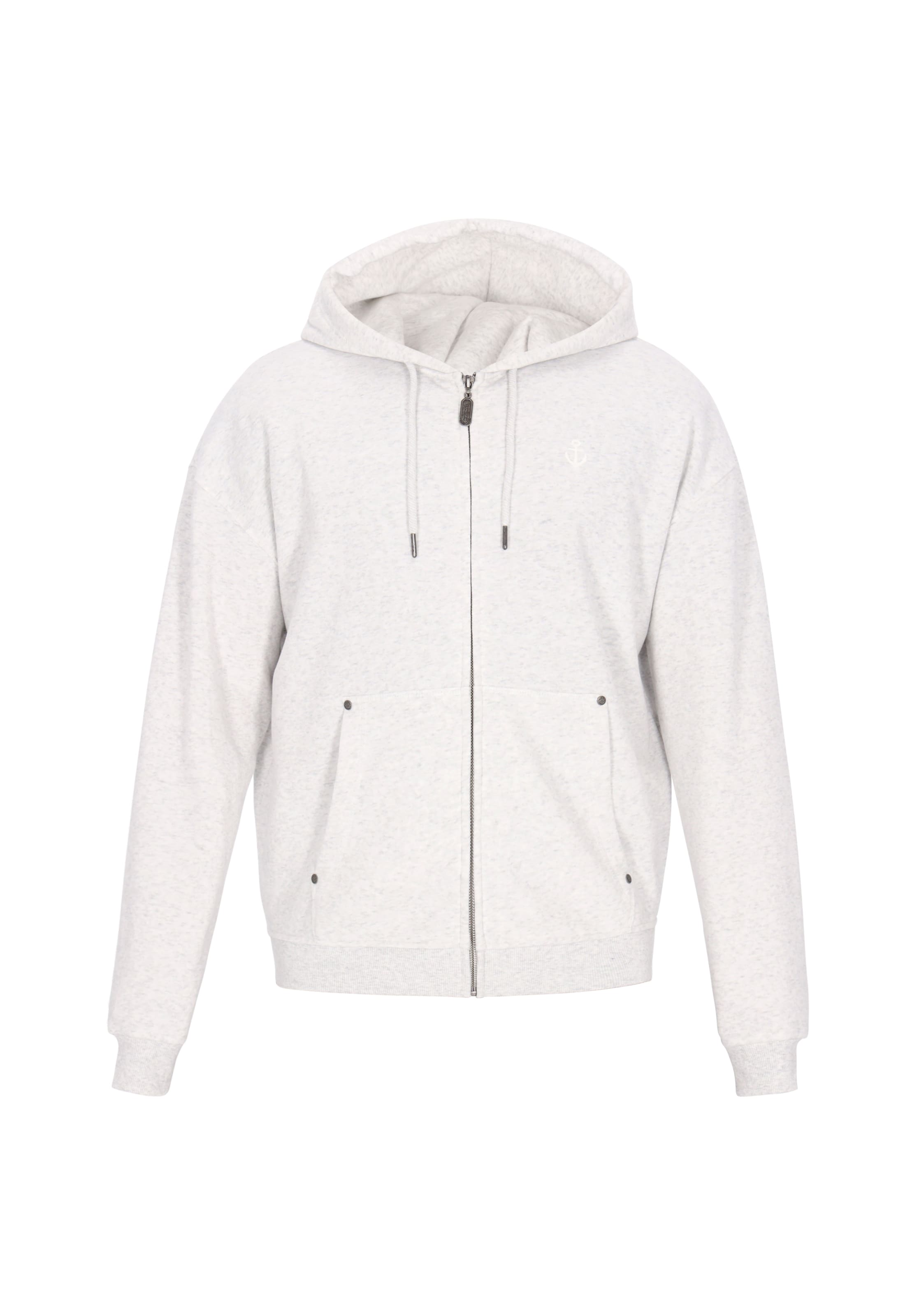 

DreiMaster Vintage Худи на молнии в крапчатом белом цвете