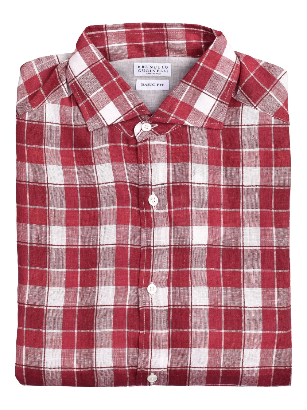 

Рубашка в клетку Brunello Cucinelli, красный